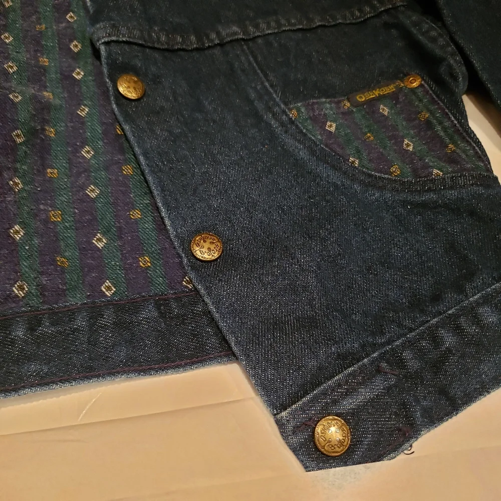 New Genuine Kids OshKosh'Bgosh Navy Denim Jean Jacket NWOT Toddler Girl USA